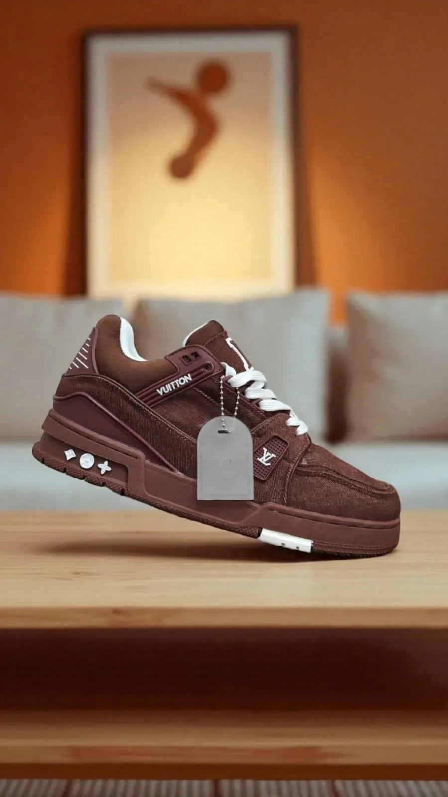 _*Lou_is Vu_itton Trainer Brown Denim ( With All Accessories