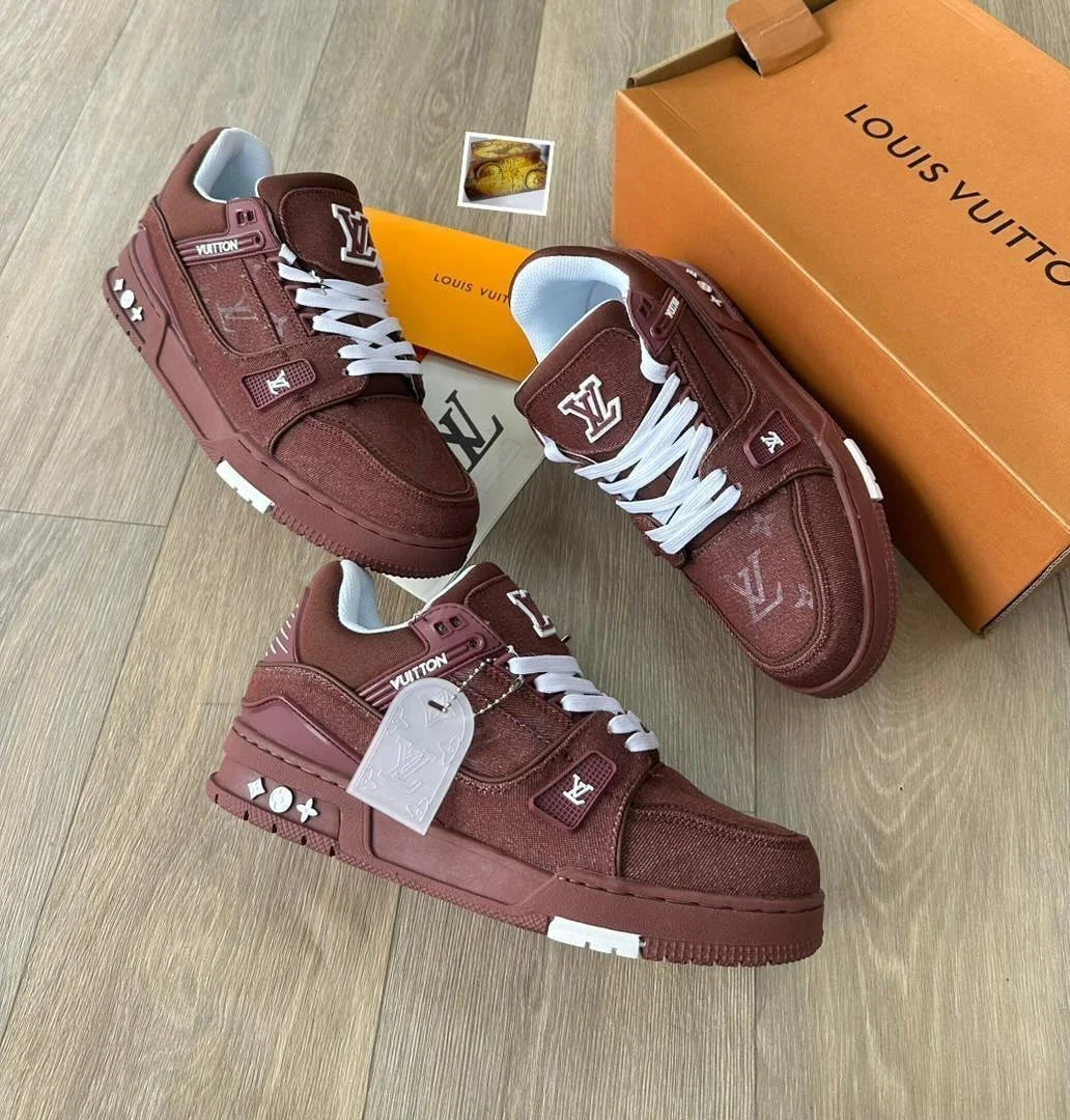 _*Lou_is Vu_itton Trainer Brown Denim ( With All Accessories