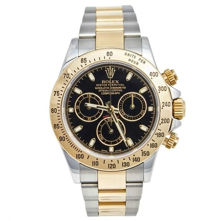 ROLE_X Black Yellow Gold Stainless Steel Cosmograph Daytona 116523 Watch