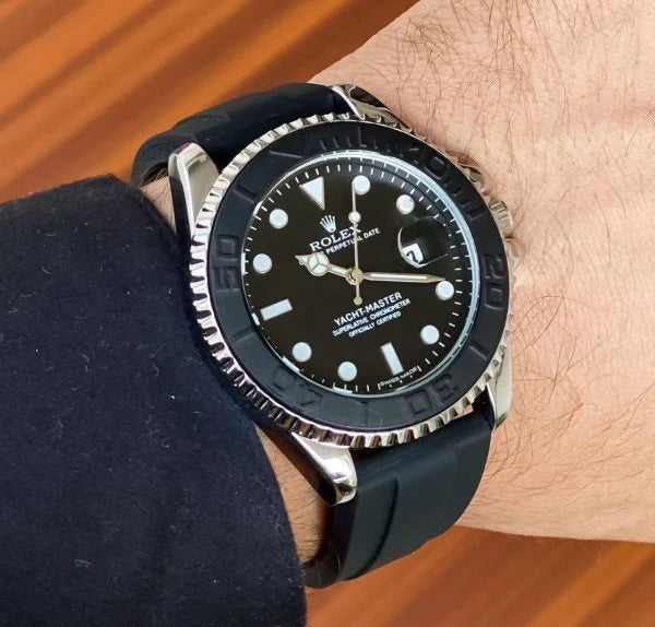 Role_x OYSTER PERPETUAL YACH MASTER (SILVER/BLACK) WATCH