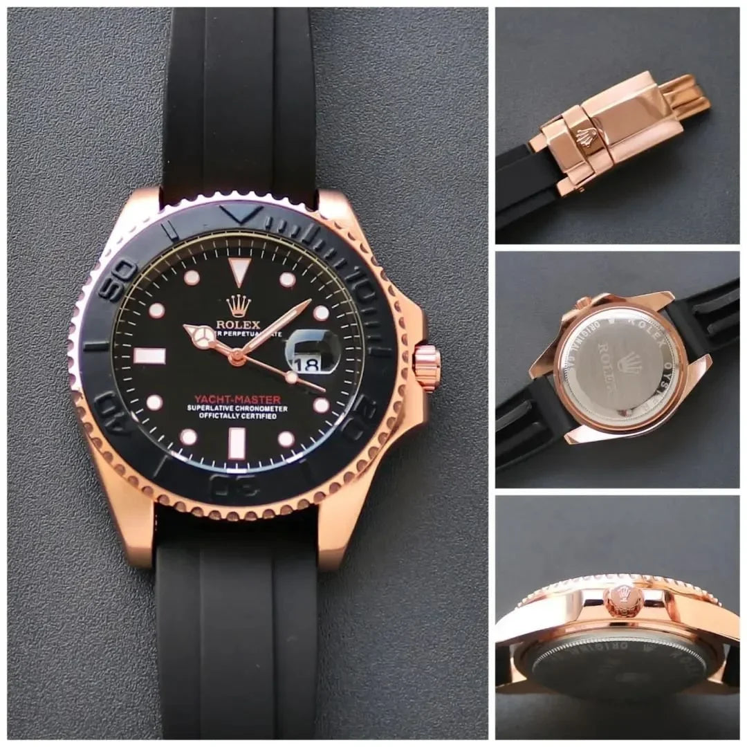 Role_x OYSTER PERPETUAL YACH MASTER (GOLDEN/BLACK) WATCH