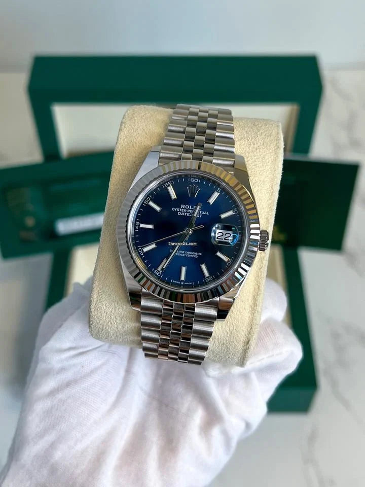 ROLE_X Date just 36 Bright blue dial