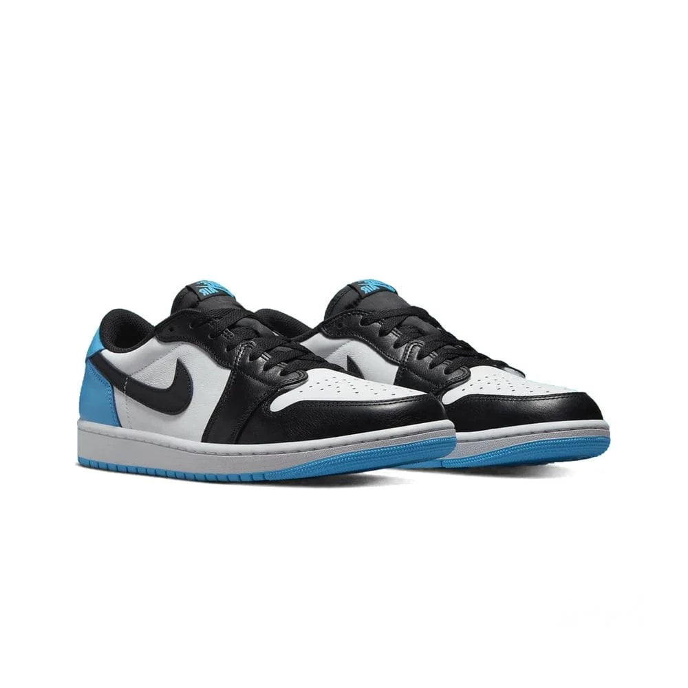 Ai_r Jord_an 1 Low Black/White/Blue Leather Sneakers