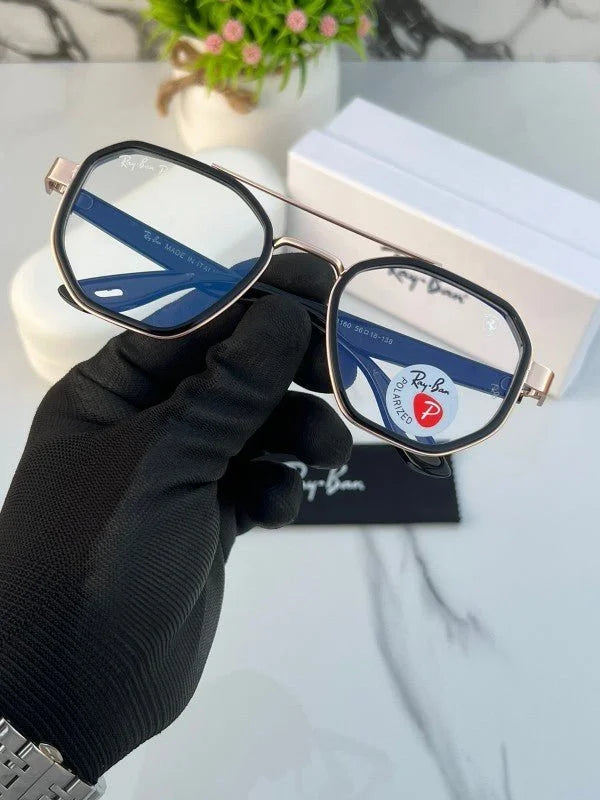 Branded RB Sunglasses 3160 gold plano