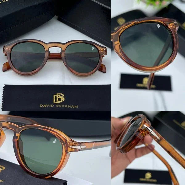 Branded Db Round Brown Green Sunglasses