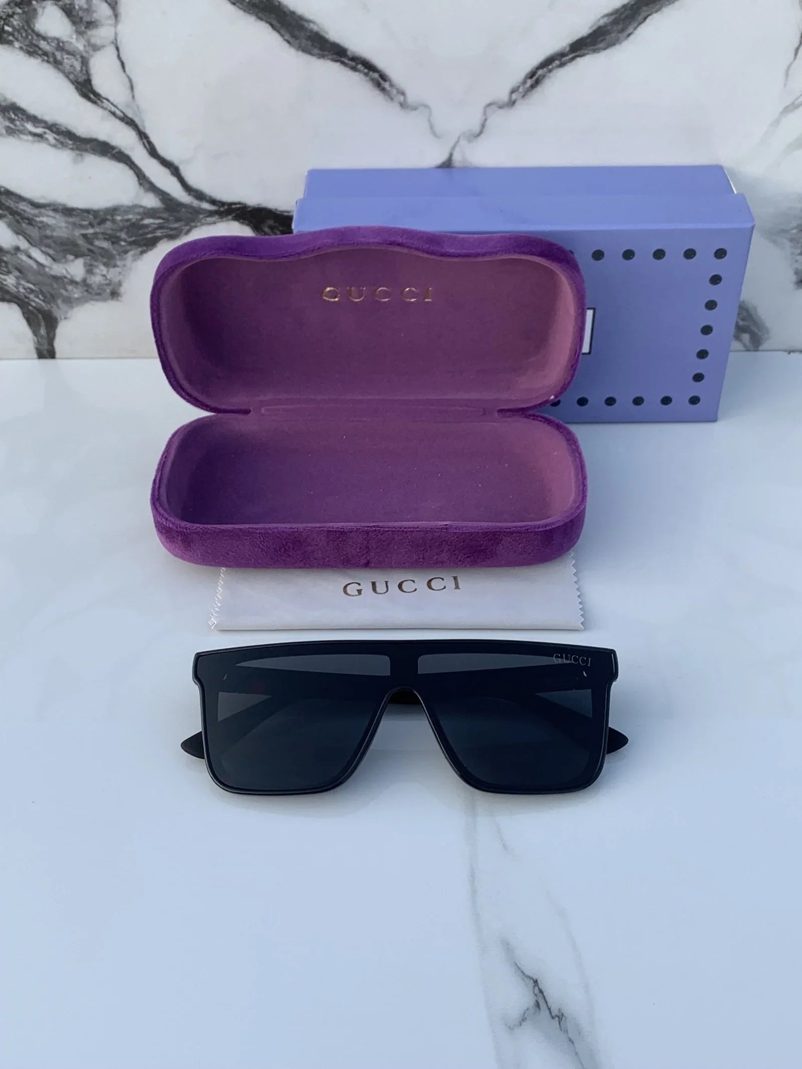 Branded G__CI Full Black Sunglasses (With Original Kit)