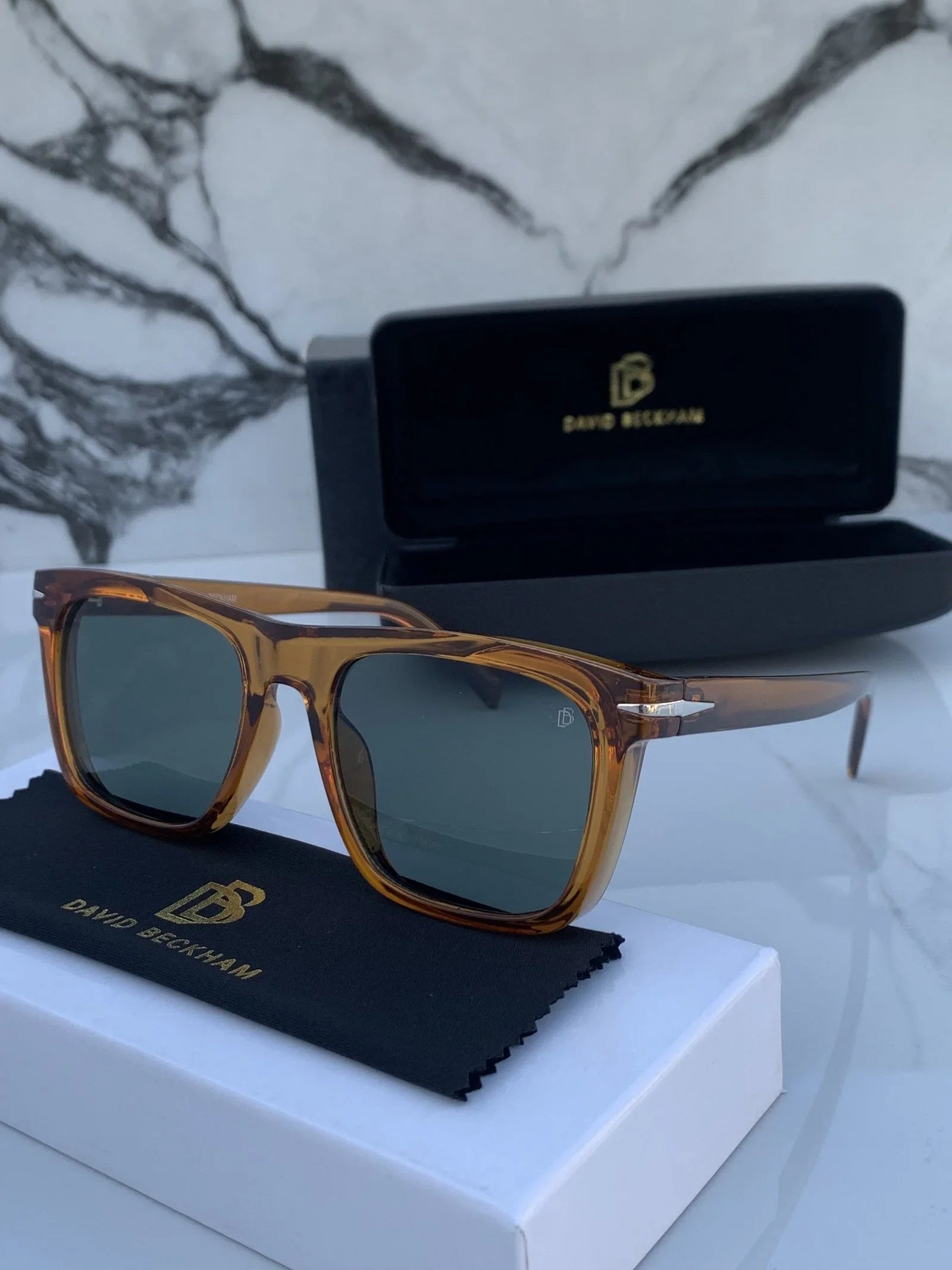 Branded D_B Brown Sunglasses Grey (With Original Kit)