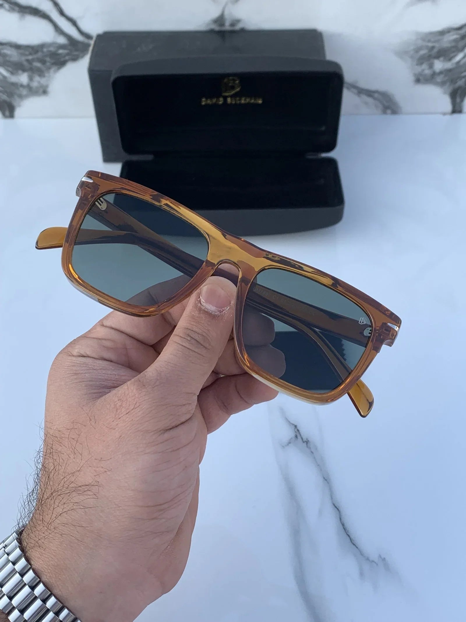 Branded D_B Brown Sunglasses Grey (With Original Kit)