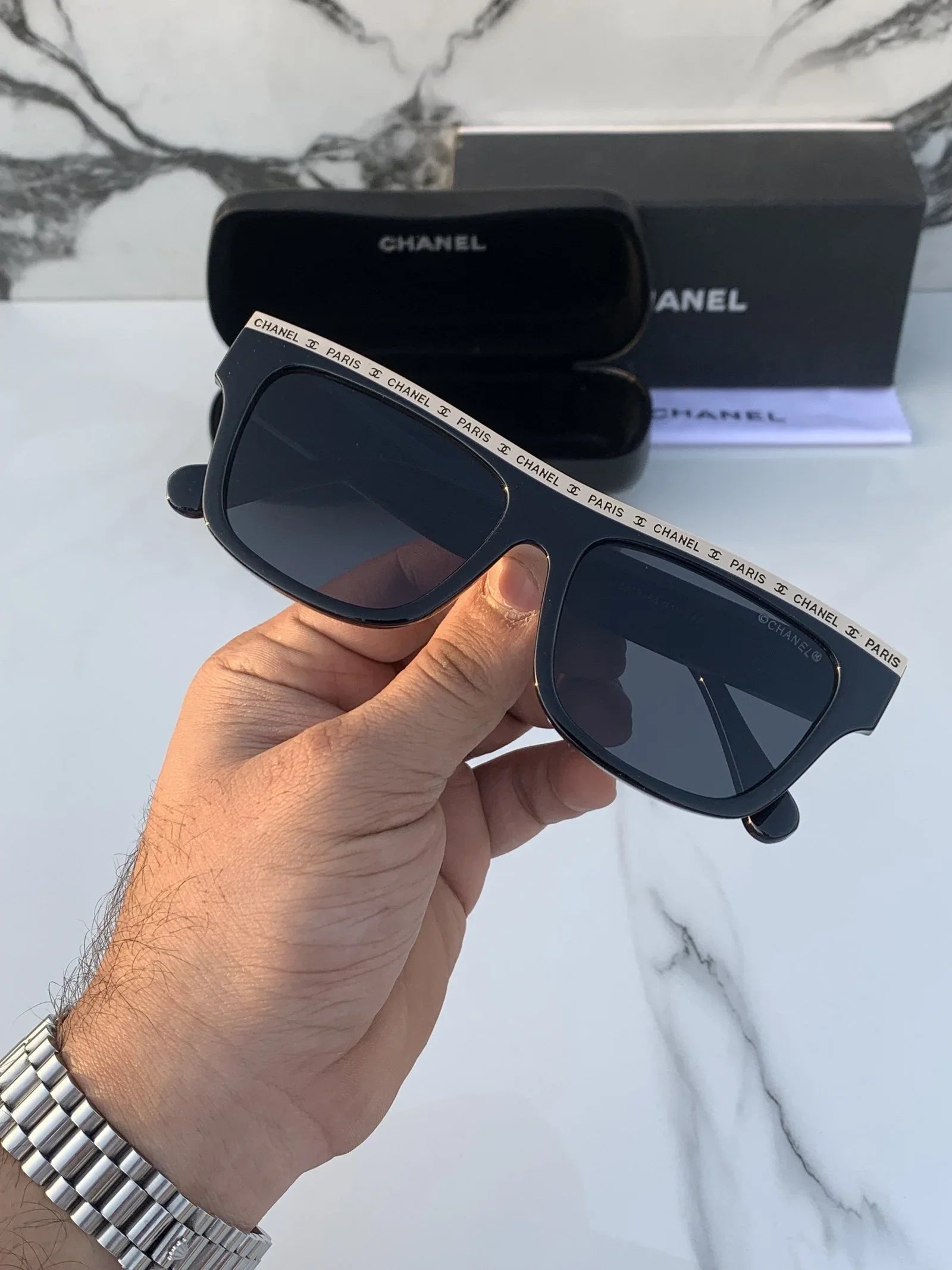 Branded Chnl Prs Full Black Sunglasses