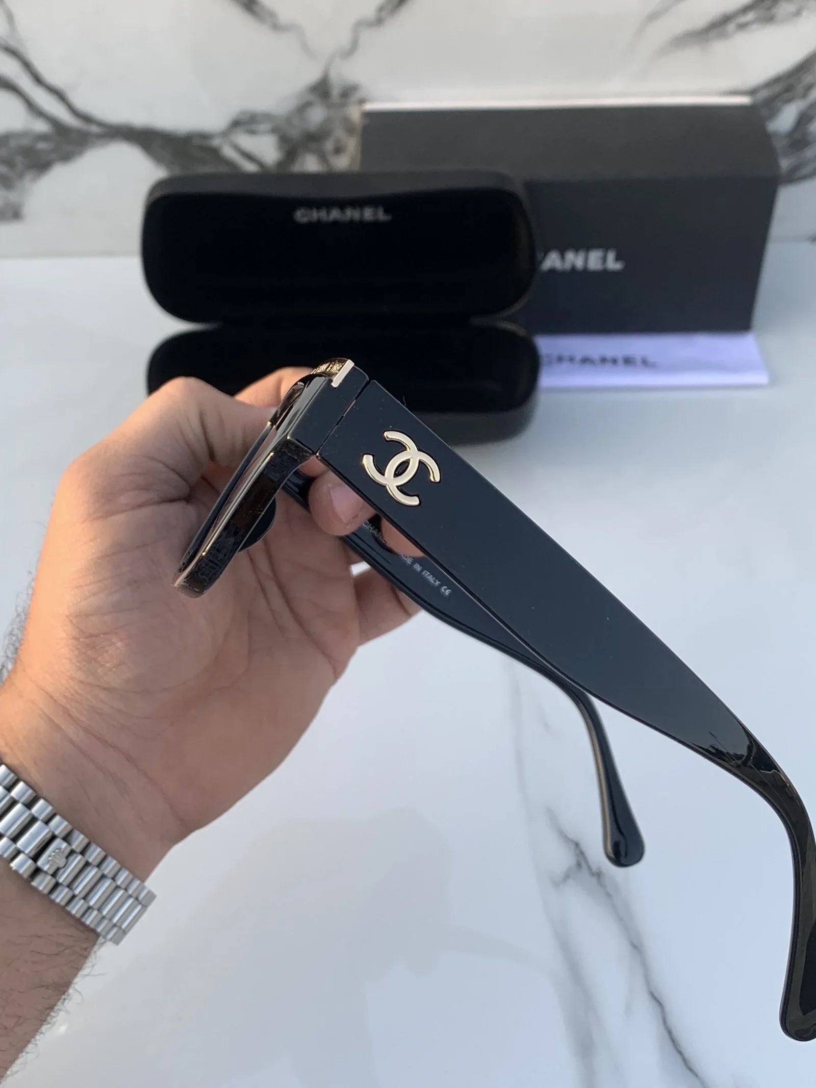 Branded Chnl Prs Full Black Sunglasses