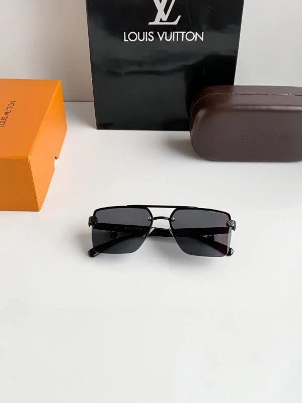 Branded L_v Gold Black Sunglasses Bt (With Original Kit)
