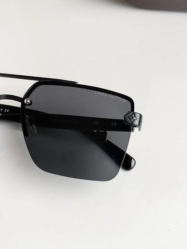 Branded L_v Gold Black Sunglasses Bt (With Original Kit)