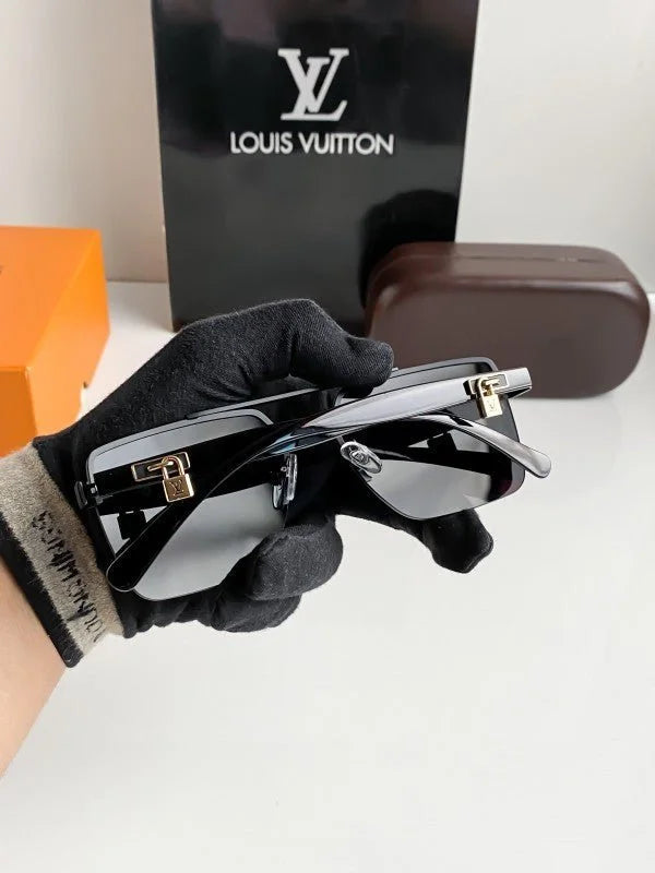 Branded L_v Gold Black Sunglasses Bt (With Original Kit)