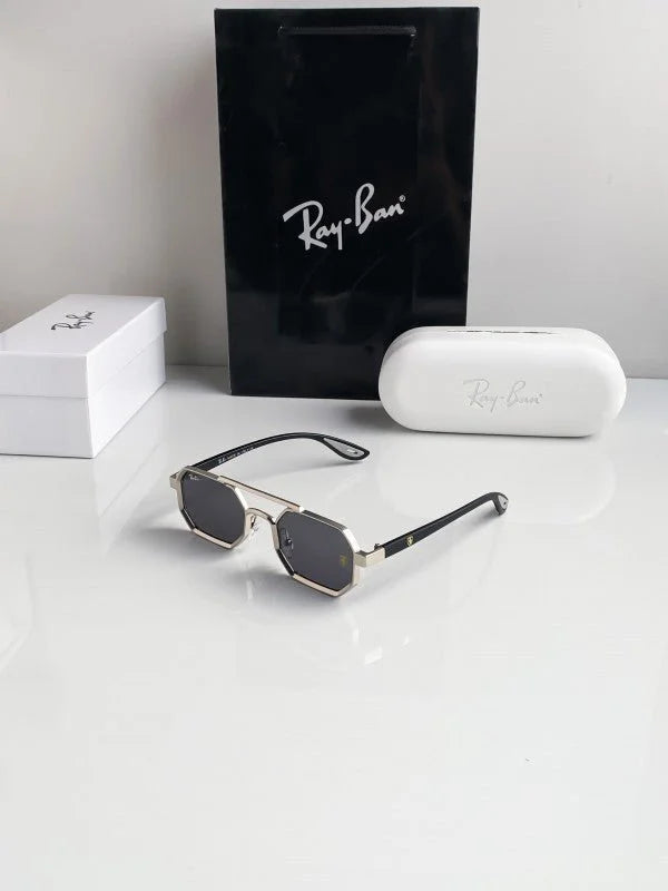 Branded Rb Silver Black Sunglasses Bt