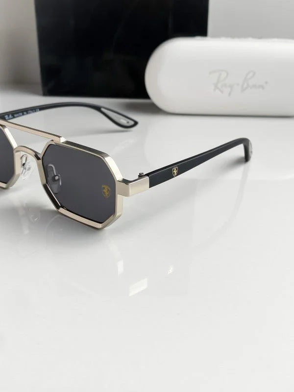 Branded Rb Silver Black Sunglasses Bt