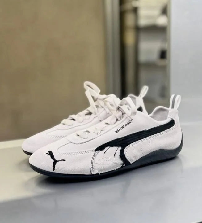 WMN Balenciaga xPumma White and Black Athletic Shoes TOP BATCH UA