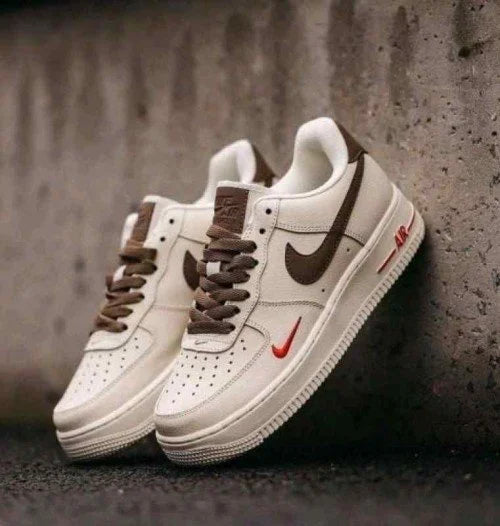 Nik|_e Airforce 1 Mini Red Swoosh Coffee Milk TOP BATCH UA