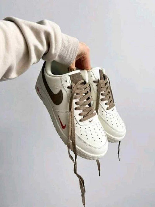 Nik|_e Airforce 1 Mini Red Swoosh Coffee Milk TOP BATCH UA