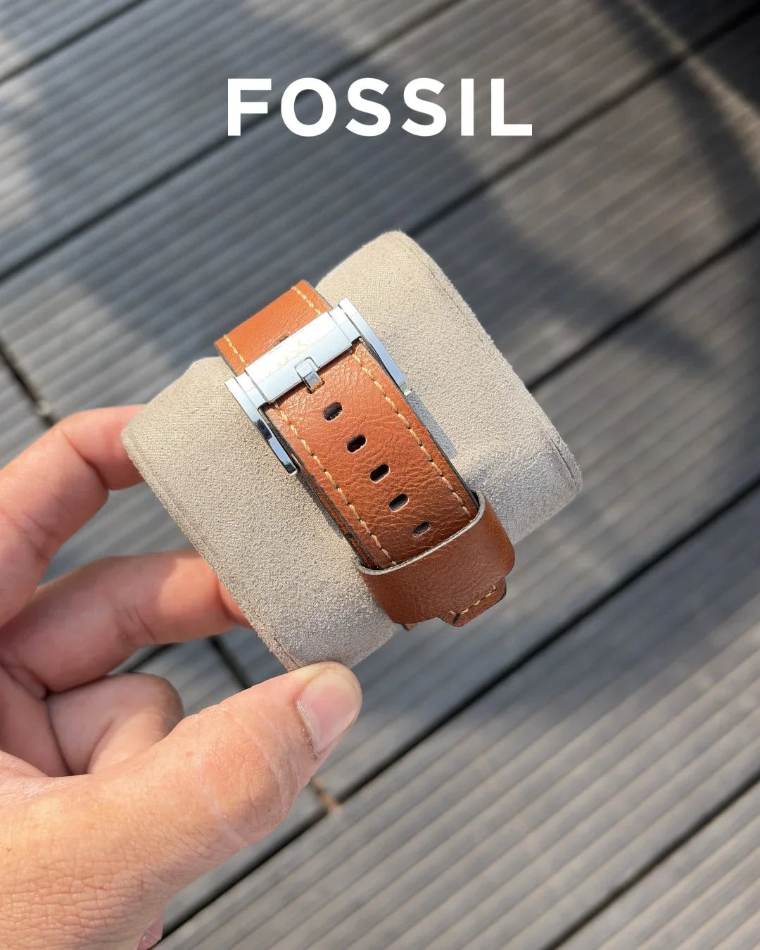 Fossi_l Bronson Chronograph Luggage Leather