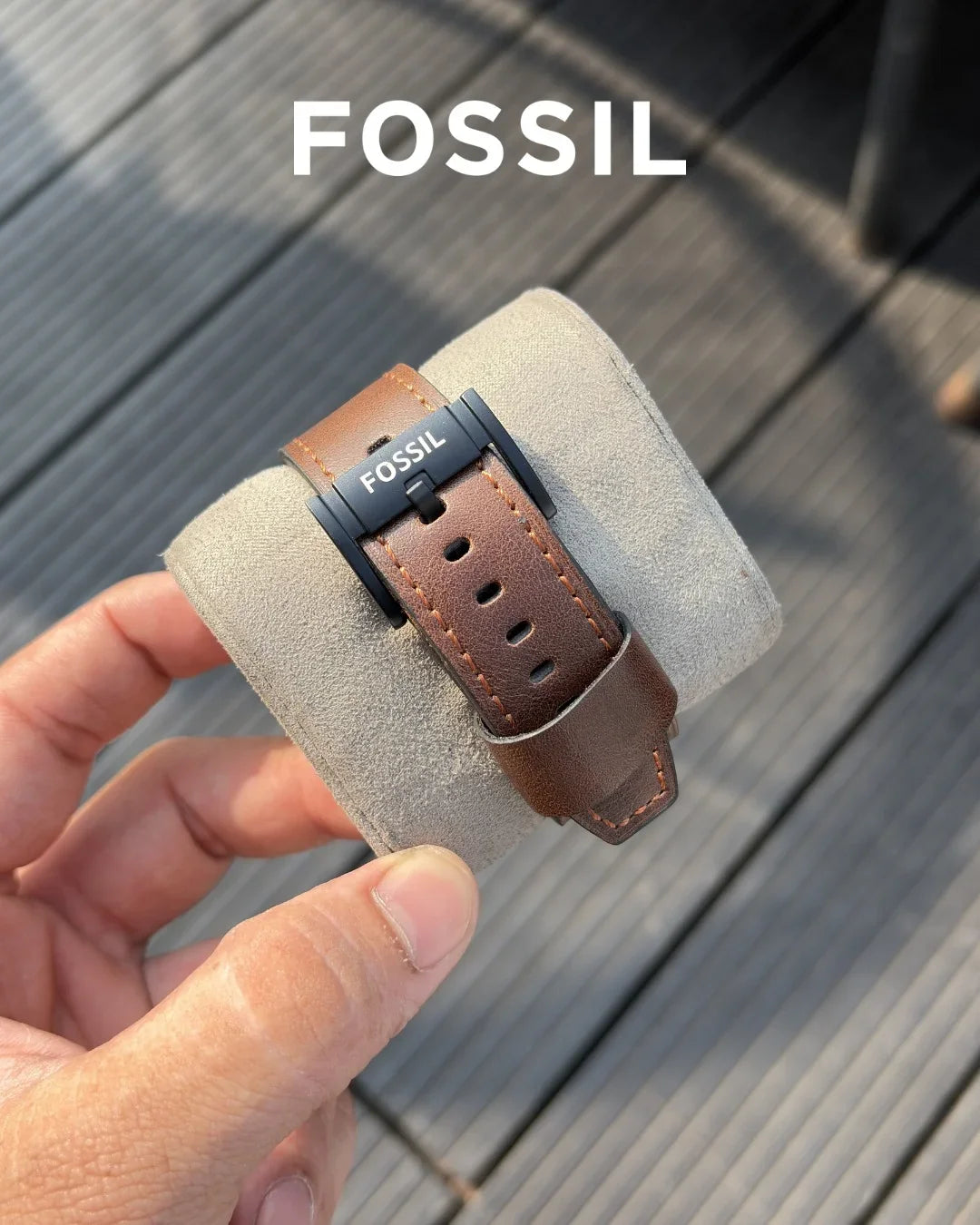 Fossi_l Bronson Chronograph Luggage Leather