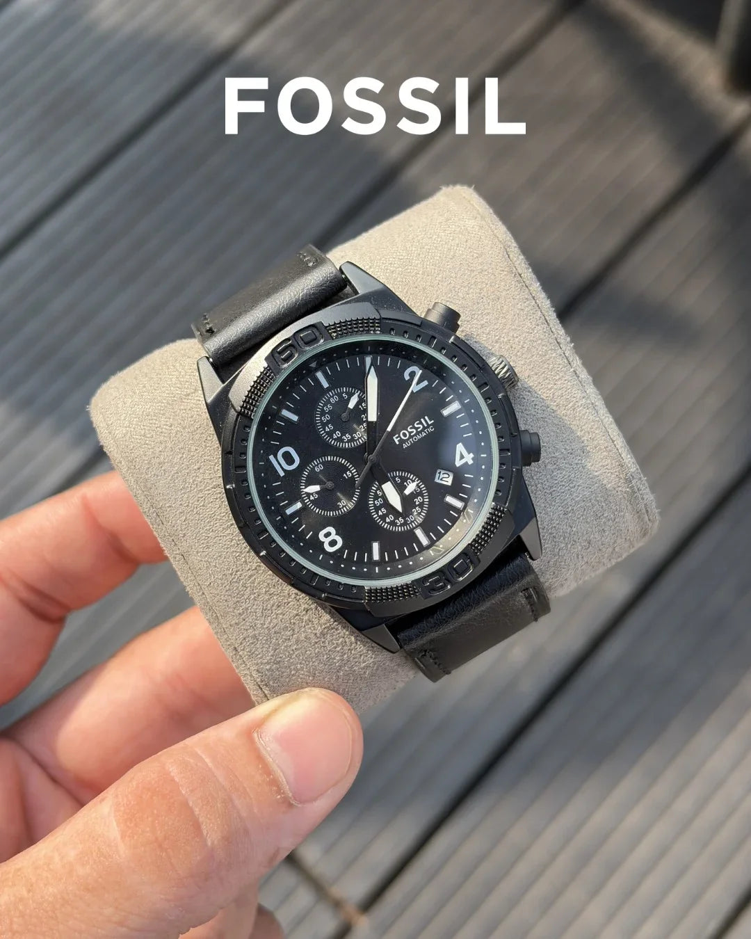 Fossi_l Bronson Chronograph Luggage Leather
