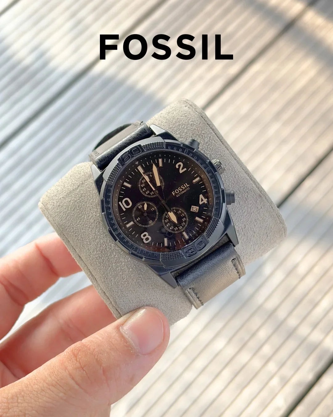 Fossi_l Bronson Chronograph Luggage Leather