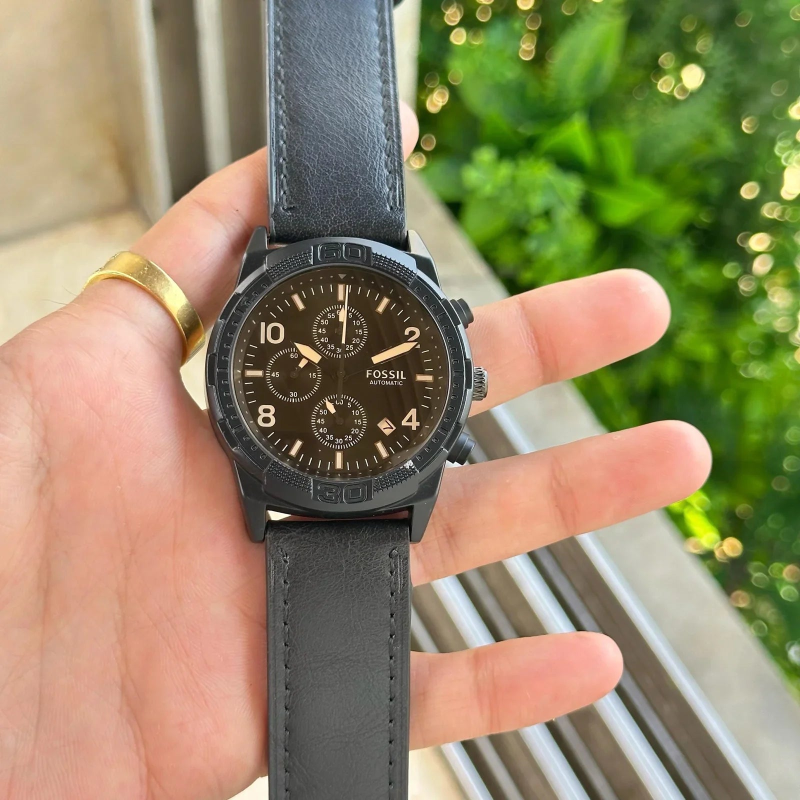 Fossi_l Bronson Chronograph Luggage Leather