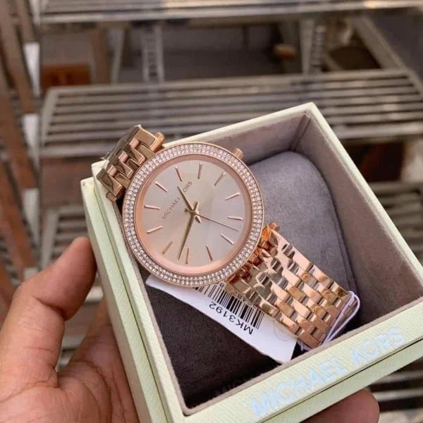 Mich_ael Ko_rs Watch MK 3192 Rosegold Metal Ladies watch