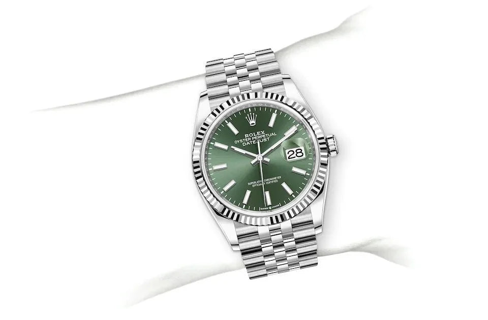 ROLE_X Date just 36 green dial
