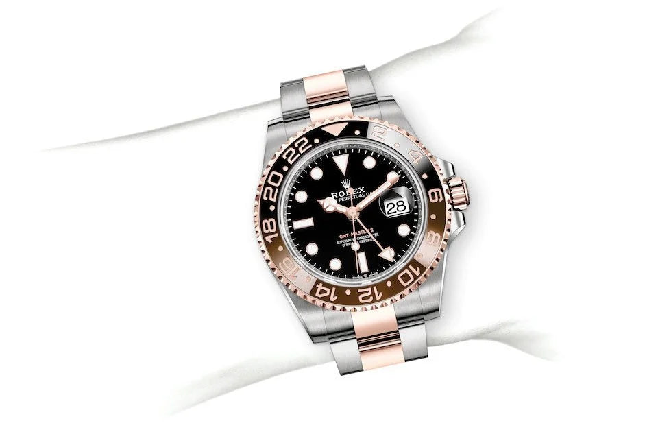 ROLE_X GMT-Master II Everose gold and Black dial.