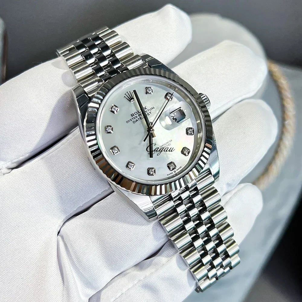 ROLE_X Date just 41 bright white , diamond-set