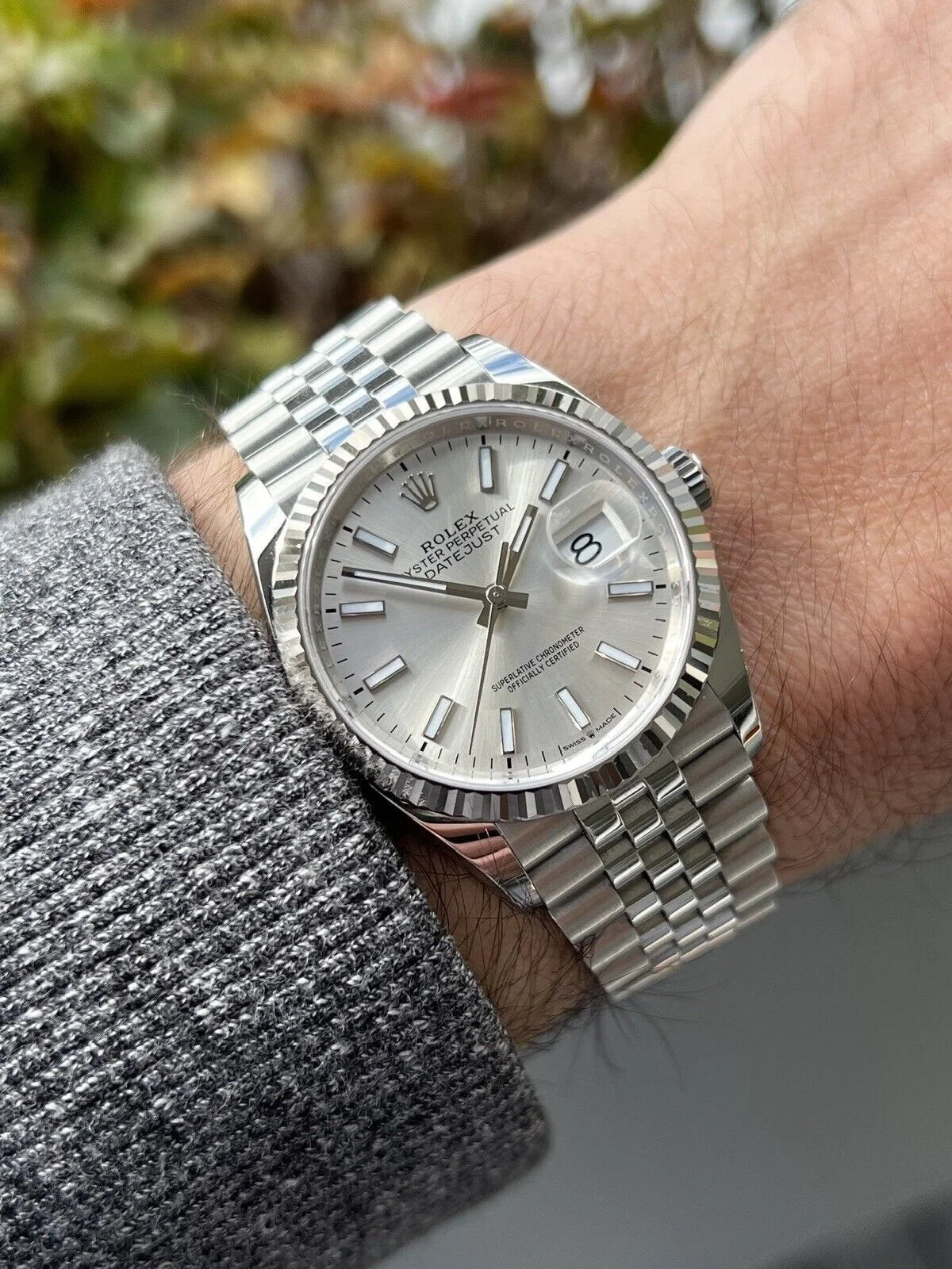 ROLE_X Date just 36 silver dial