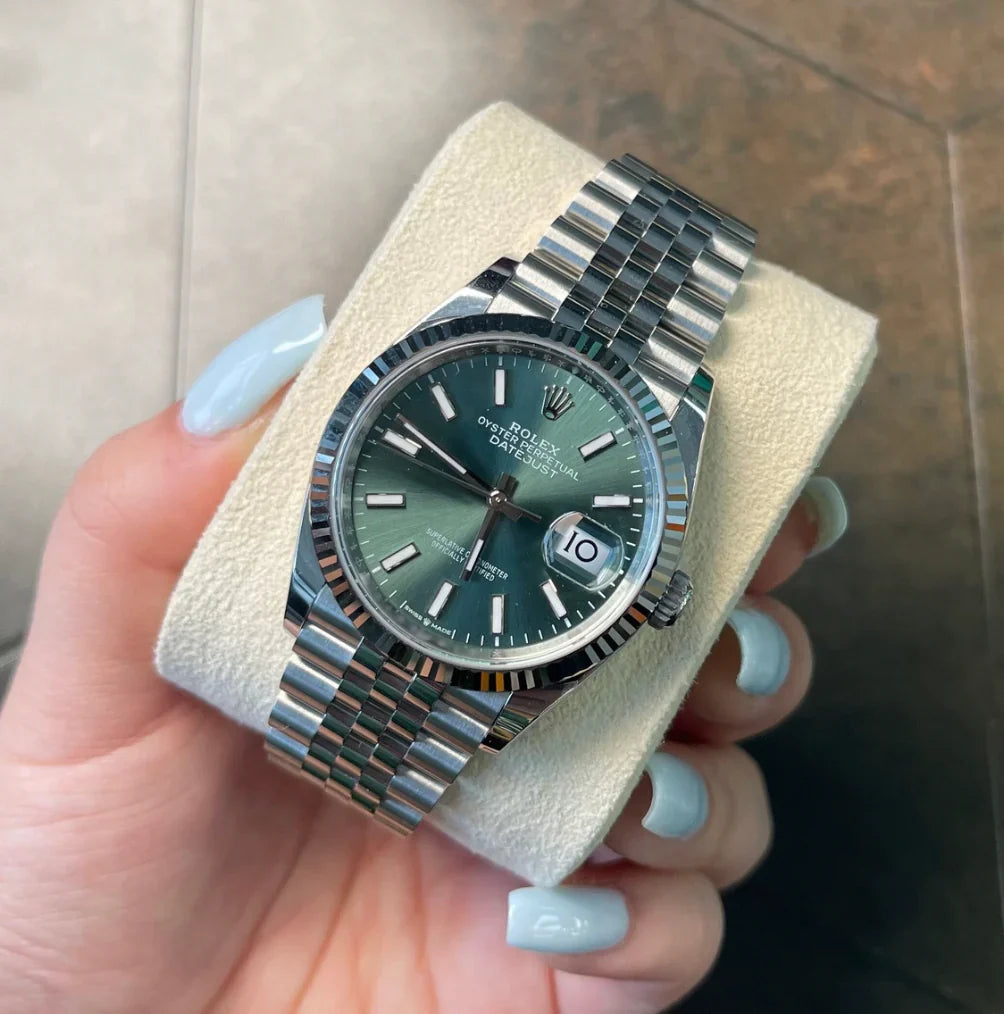 ROLE_X Date just 36 green dial