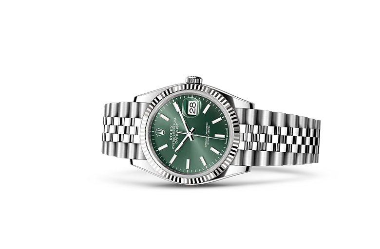 ROLE_X Date just 36 green dial
