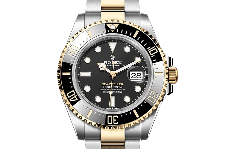 ROLE_X Sea-Dweller yellow gold Bezel and black dial