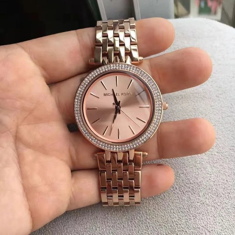 Mich_ael Ko_rs Watch MK 3192 Rosegold Metal Ladies watch