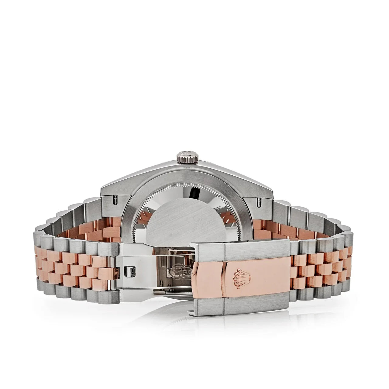 ROLE_X Date just 41 Two-Toned Rose Gold Stainless Steel Brown Dial