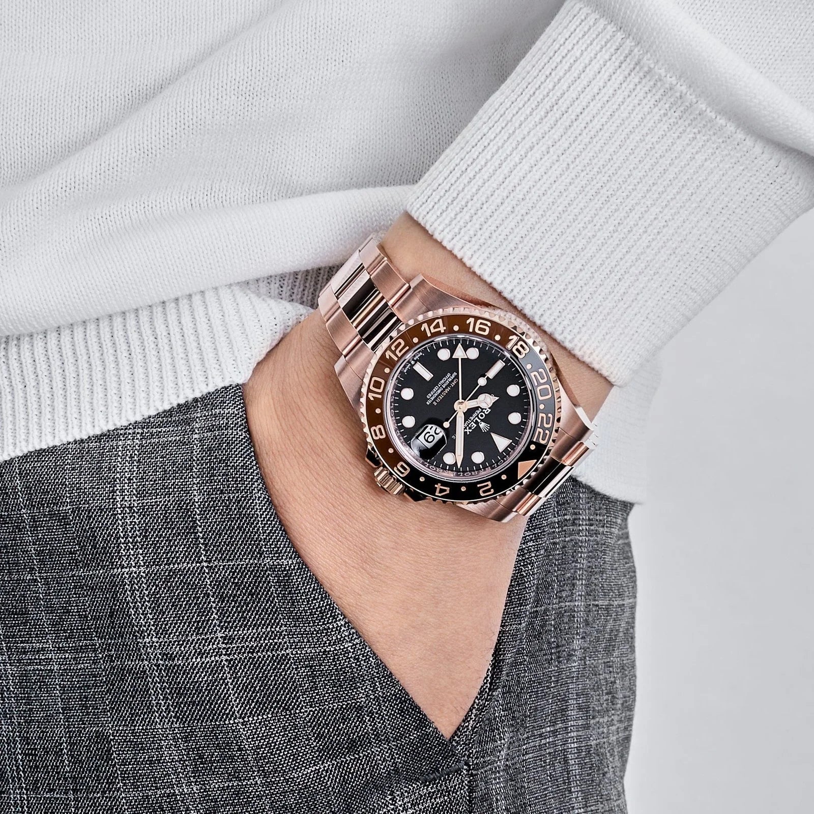 ROLE_X Root Beer Rose Gold Black Dial
