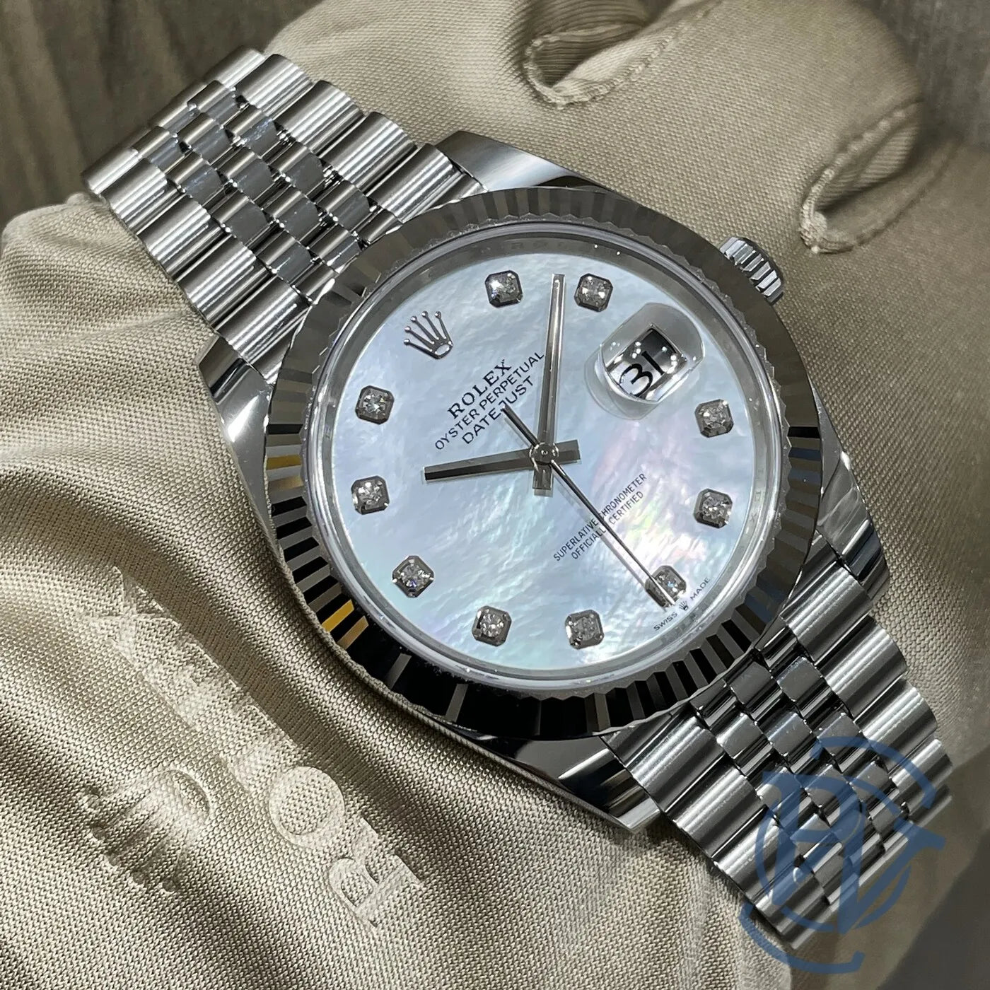 ROLE_X Date just 41 bright white , diamond-set