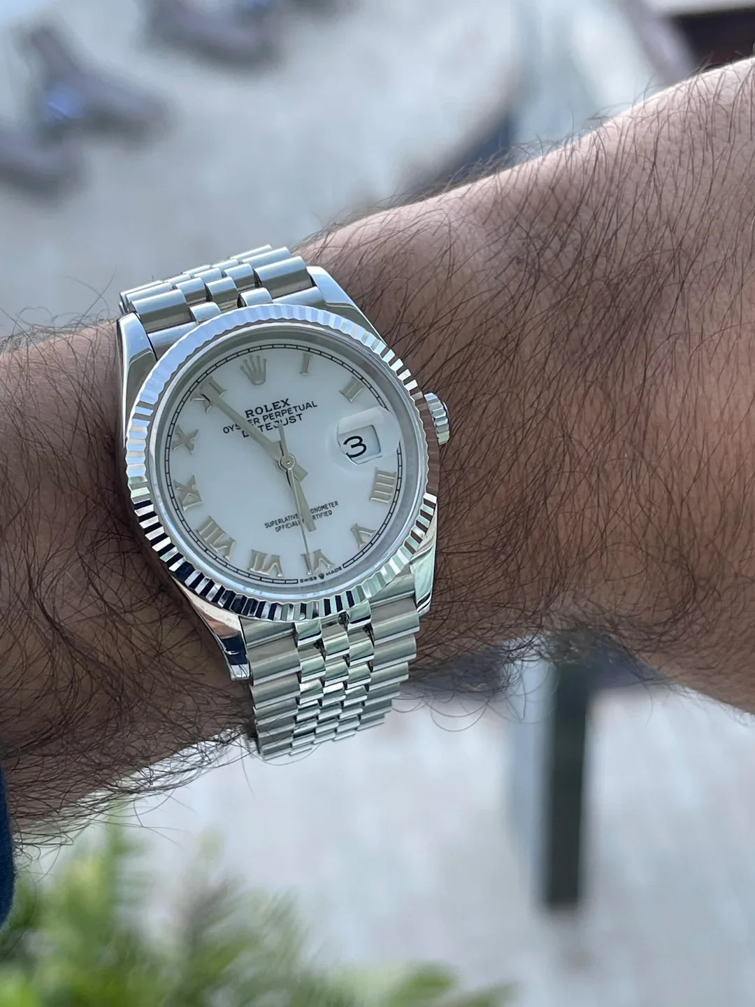 ROLE_X Date just 36 white dial