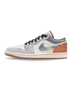 Jordan 1 Low SE Phantom Repaired Denim Swoosh