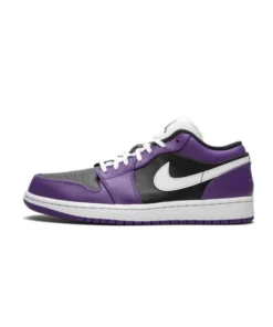 JORDAN 1 LOW COURT PURPLE BLACK